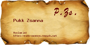Pukk Zsanna névjegykártya